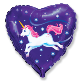 Baloane Folie Inima Unicorn 45 cm