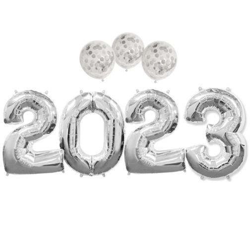 baloane anul nou argintii