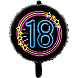 Baloane Neon cifra 18 | Majorat 45 cm