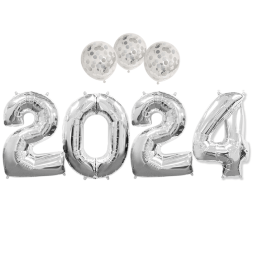 seturi baloane revelion confeti argintii 2024